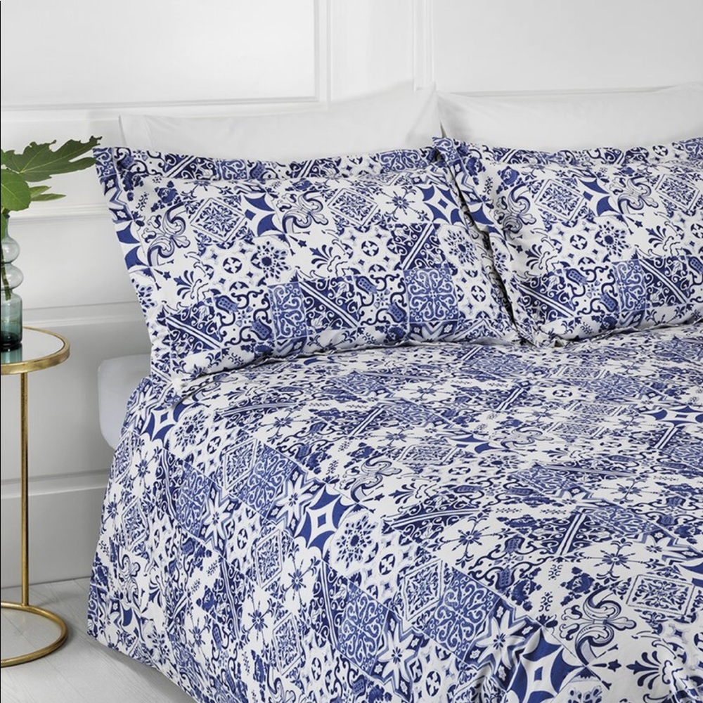 NWT Amalia Home Portuguese Cotton King Percale Shams